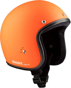 Bandit Premium Matte Orange 3/4 Jet Helmet - Specialty