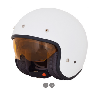 AFX 3/4 Helmet Built-In Visor - Glossy White