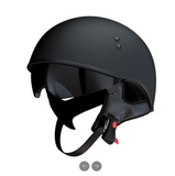 Z1R Vagrant Half Helmet w/ Built-in Visor - Matte Black