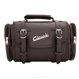Classic PU Leather Roll Bag - Small Luggage Case for Front Rack