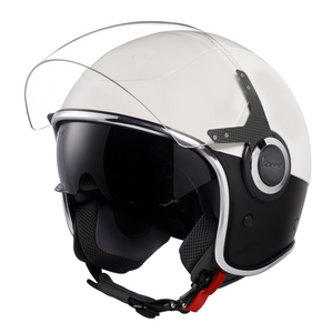 Vespa Black & White VJ1 3/4 Helmet - DOT FOR USA
