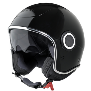 Vespa Black 3/4 VJ1 Jet Helmet - Specialty - ECE Approved
