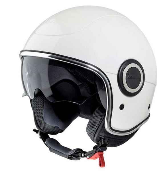 Vespa White 3/4 VJ1 Jet Helmet - Specialty - ECE Approved – Vespa