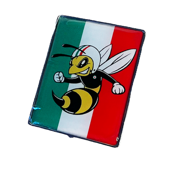 Wasp Italian Flag Badge for Modern Vespa Horn Covering